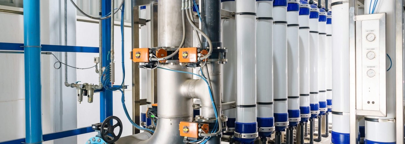 Modern water filtrating and purification system for industrial factory
